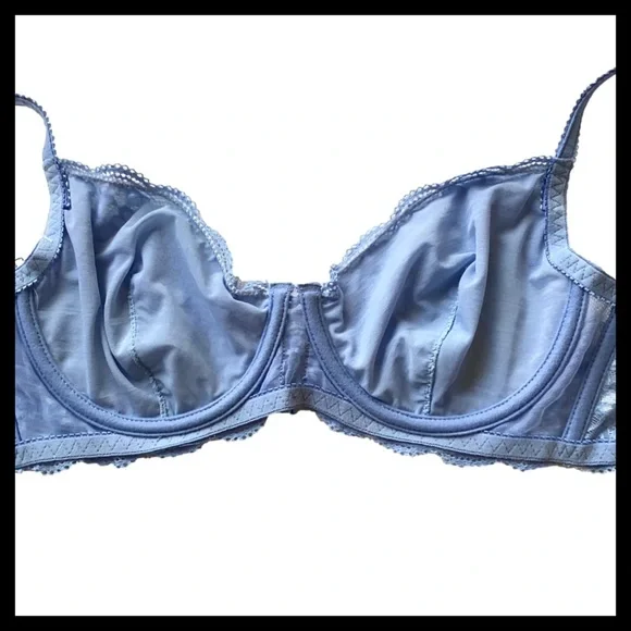 FREDRICKS OF HOLLYWOOD Charlotte Lace Full Figure Underwire Bra Periwinkle - Picture 4 of 9